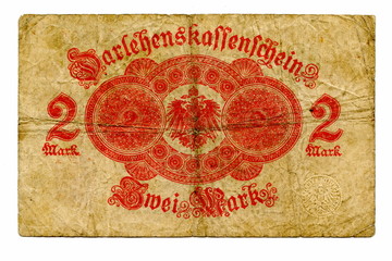 Fototapeta premium Vintage money - german darlehenskassenschein 2 marks