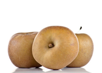 variété de pomme sur fond blanc