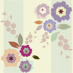 Colorful spring floral vector background
