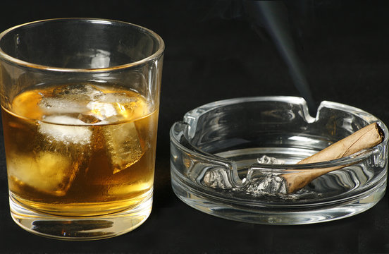 whisky and cigar