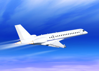 white fast jet