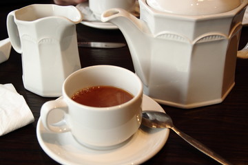 Cup of tea and teapot