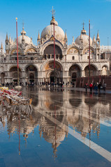 Überschwemmung auf Markusplatz, Venezia