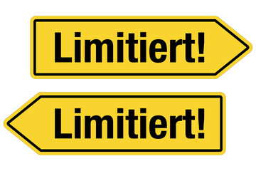 2 Pfeilschilder gelb LIMITIERT!