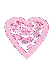 Valentine heart with flowers