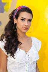 Beautiful young woman outdoors