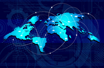 Concept of global business/connections