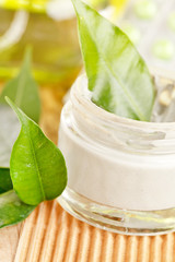 bottle of organic cream