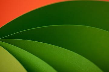 abstract detail of waved colored paper structure