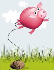 Pink-pig balloon