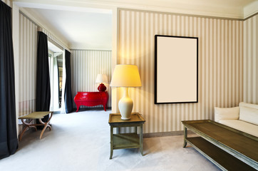 interior luxury apartment, comfortable classic living room