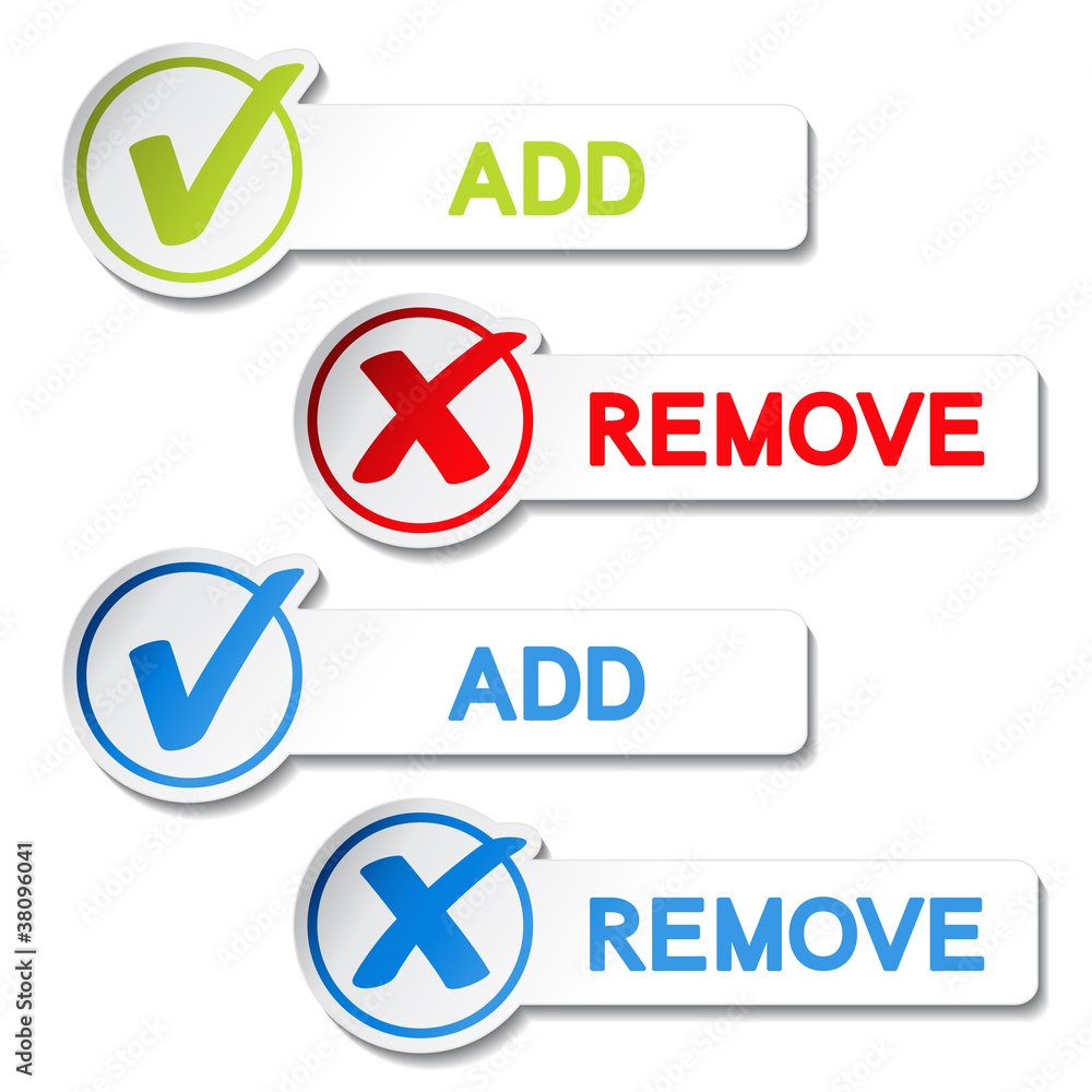 Poster vector add remove item