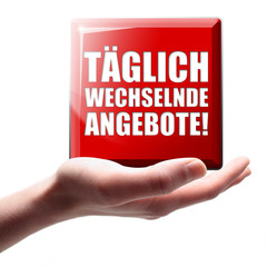 Täglich wechselnde Angebote! Button, Icon