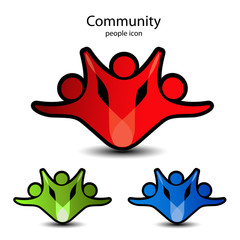 Vector human symbols - community icons