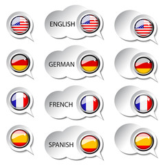 Vector language pointer for web - speech bubbles