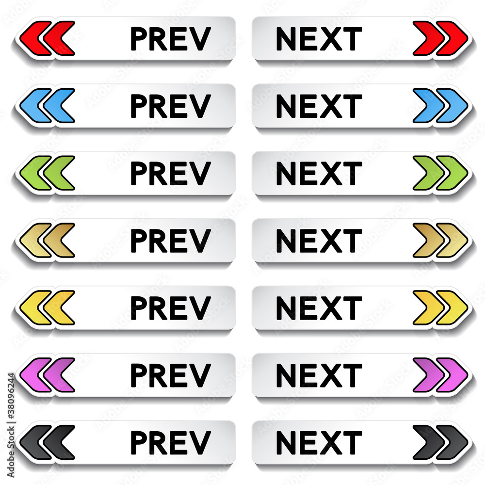 Poster vector buttons to the next and previous item