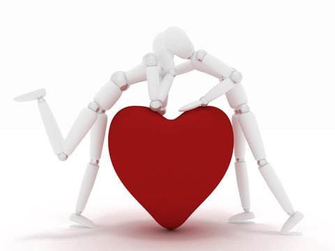 Manichino3D Bacio sul Cuore front