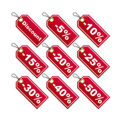 Set de etiquetas discount