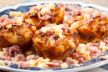 Ham and cheese muffins