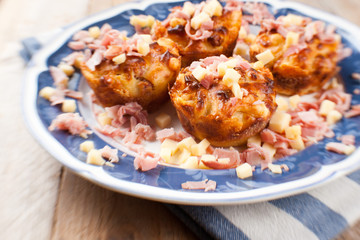 Ham and cheese muffins