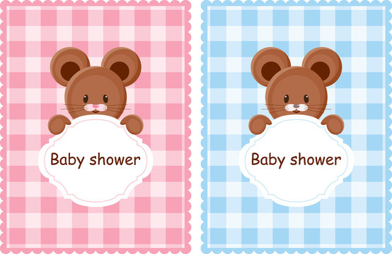 Baby shower cards for boy and girl