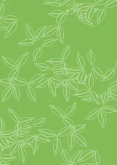 Fotobehang Tropische Bladeren グラフィックパターン  © marco