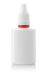 bottle for medication plastic isolated on white background