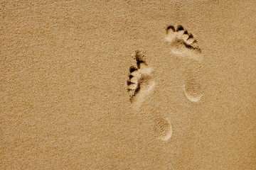 Fußspur im Sand