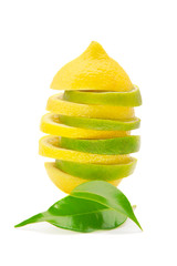 pyramid of lemon and lime slices