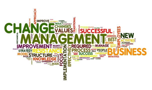 Change management in word tag cloud on white