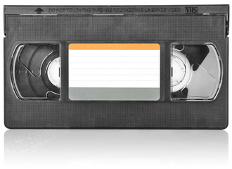 Fototapeta na wymiar old video cassette isolated on white background