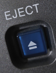 Macro shot of the "Eject" button
