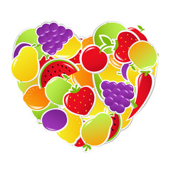 Heart From Fruit And Vegetables