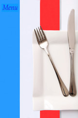 French Restaurant menu, place for text