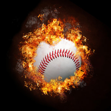 Baseball On Fire