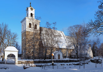 Fototapeta na wymiar Church of the Holy Cross in Rauma, Finland