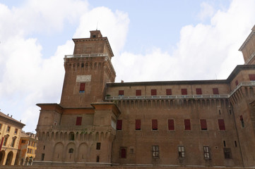 Fototapeta na wymiar Castello Estense in Ferrara Italy
