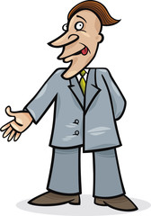 cartoon man in suit