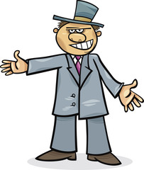 cartoon man in suit