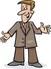 cartoon man in suit