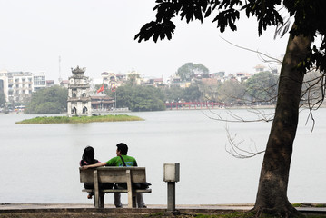 Obraz premium hoan kien lake,hanoi
