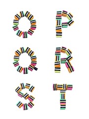 Licorice Alphabet Letters O - T