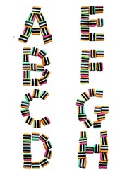 Licorice Alphabet Letters A - H