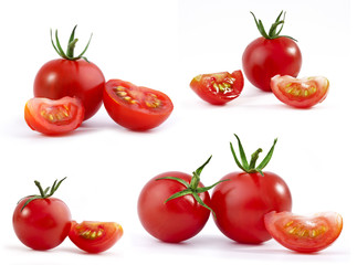 Collection of tomatoes with a light shadows