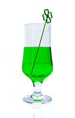 Drink good luck. Isolated on white background