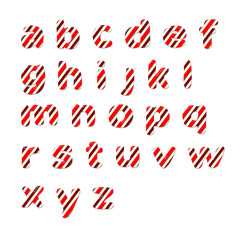a-z candy cane small font