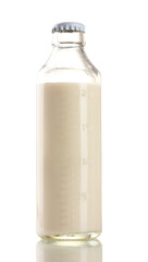 Bottle of milk isolated on white