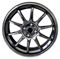 steel alloy car disks over the white background