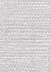 White plastic bubble wrap