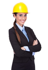 young female smiling architect